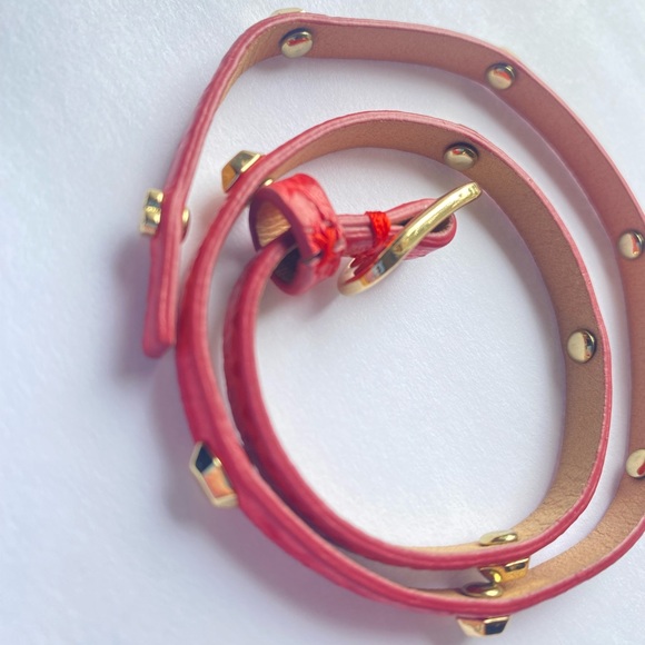 Stella & dot- red Hudson- wrap around red studded bracelet - Picture 4 of 8
